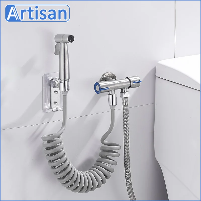 

Bidet Sprayer Set for Toilet Handheld for Bathroom Hand Sprayer Self Cleaning Hand Bidet Faucet 304 Stainless Steel Shower Head