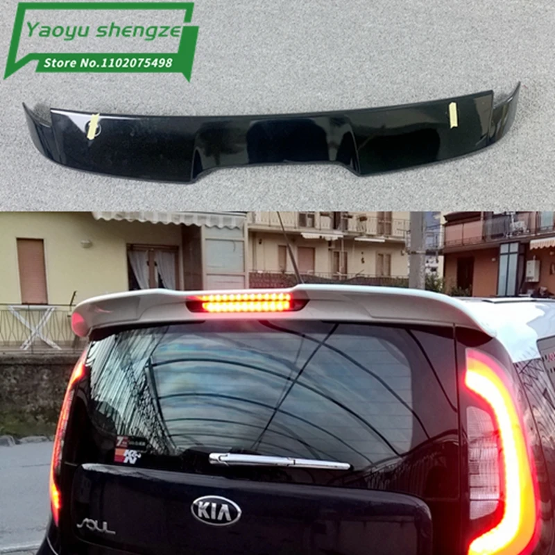 

2010 2011 2012 2013 2014 2015 for Kia Soul Spoiler Window Roof Wing Spoilers High Quality ABS Material By Primer or DIY Paint