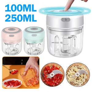 mini electric kitchen garlic processor electric meat grinder processor meat grinder chopper crusher rechargeable blender gadget free global shipping