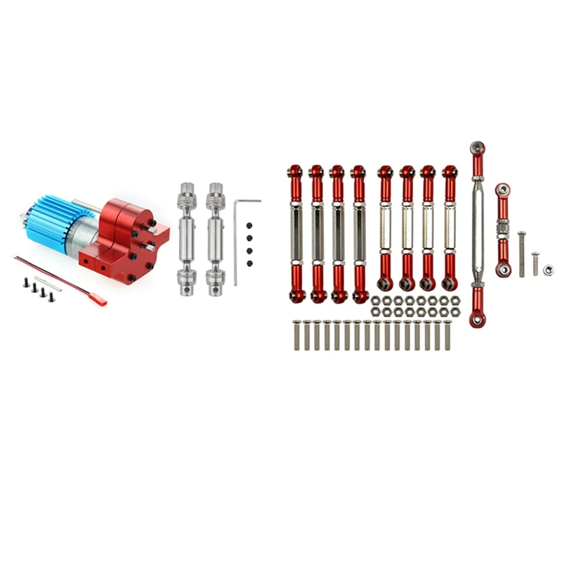 

For MN D90 D91 D96 D99S MN99S MN90 Metal Pull Rod & Metal Transmission Gearbox 370 Motor With Drive Shaft For WPL C14