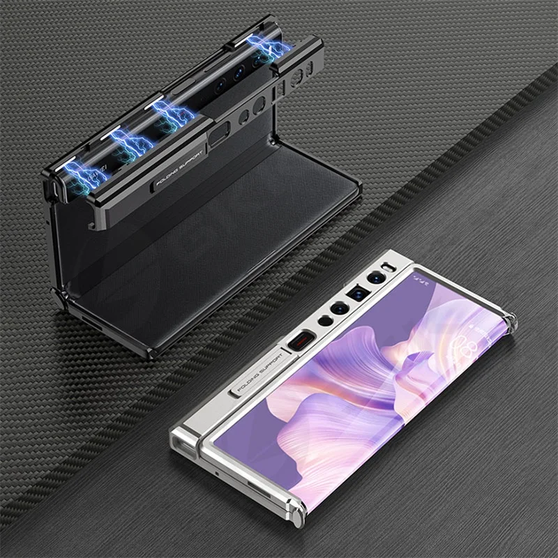 Чехол-подставка из алюминиевого сплава с магнитной рамкой для Huawei Mate XS 2 складной