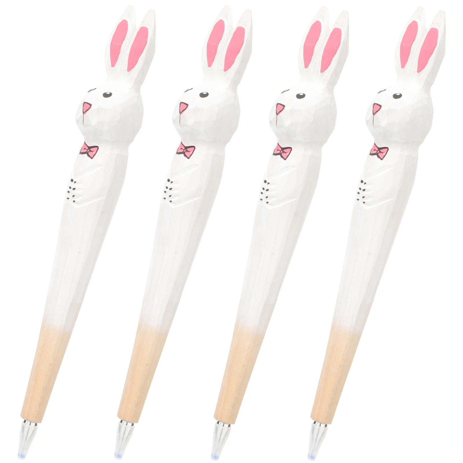 

4 Pcs Sign Pen Neutral Pen Animal Office Tabletop Decor Cartoon Pen Wooden Kids Ballpoint Pen Student