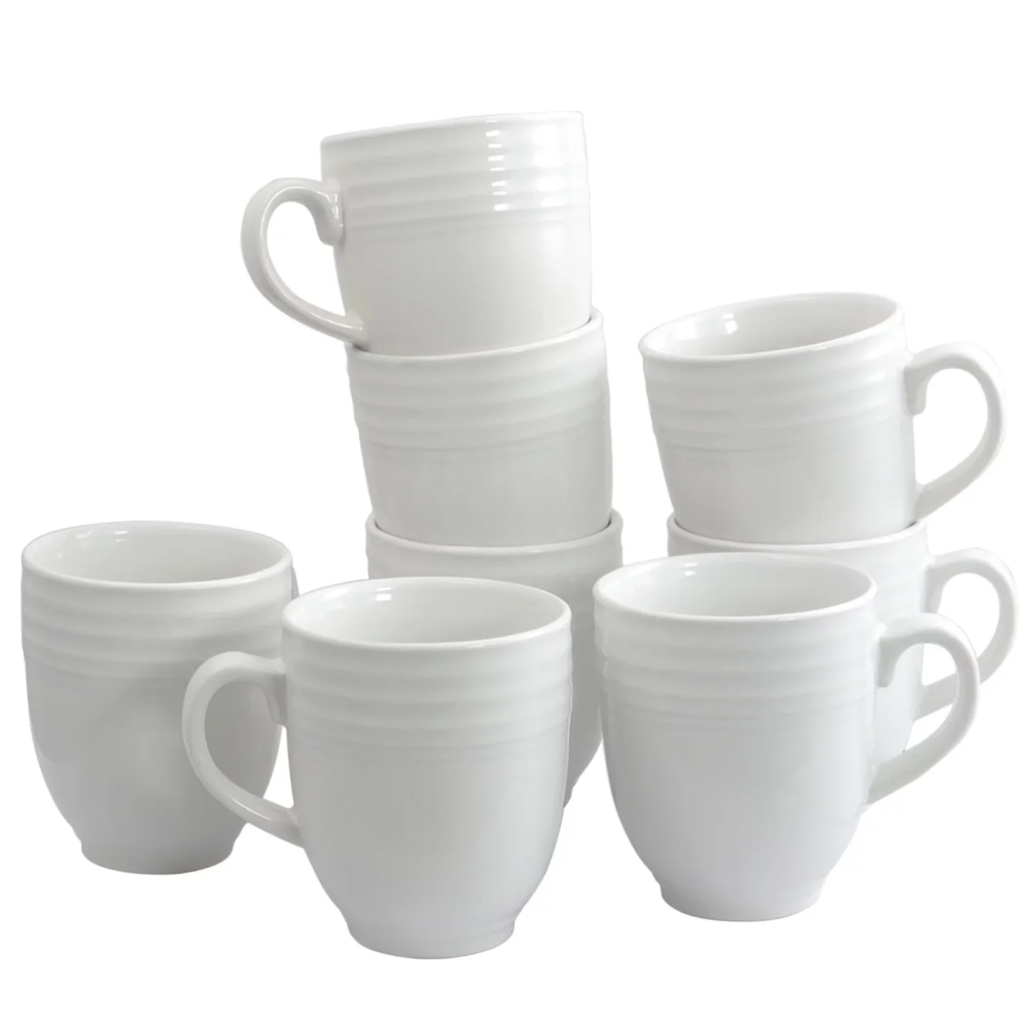 

15 oz. Mug Set in White, Set of 8