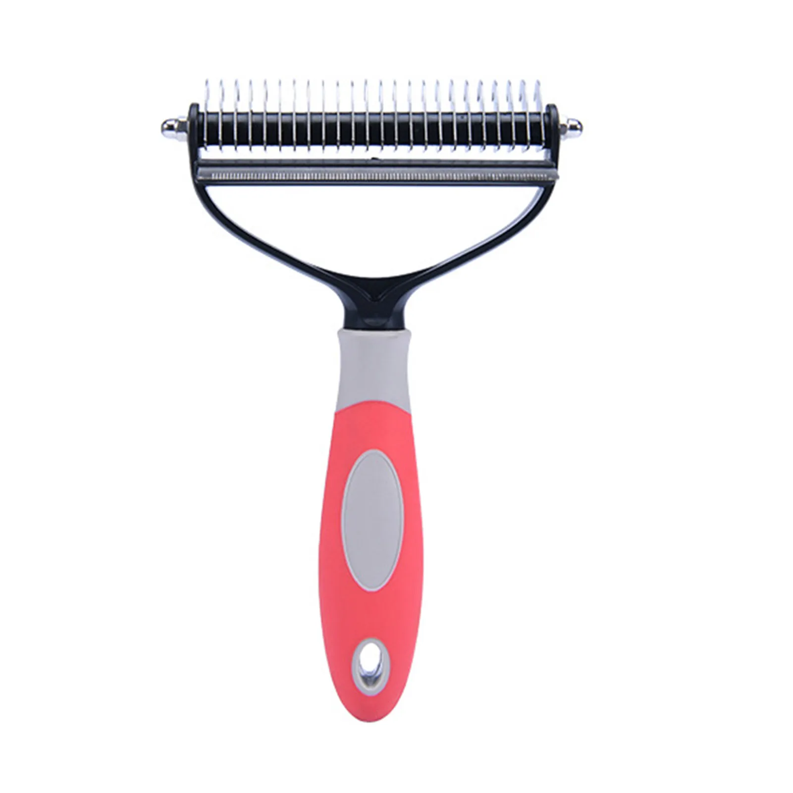 

Home Pet Deshedding Brush Cleaning Undercoat Shedding Dog Cat Rake Comb Grooming Tool Universal Easy Clean Professional 2 Sided