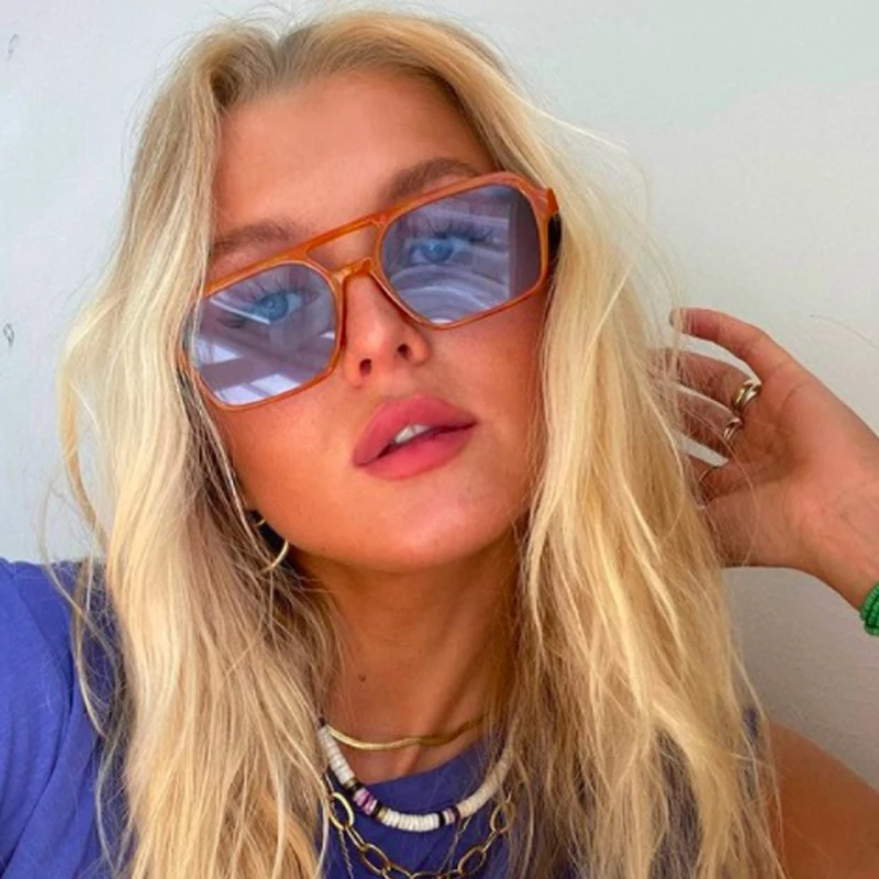 

Очки солнцезащитные женские квадратные, винтажные брендовые дизайнерские Роскошные модные солнечные очки в маленькой оправе карамельных цветов