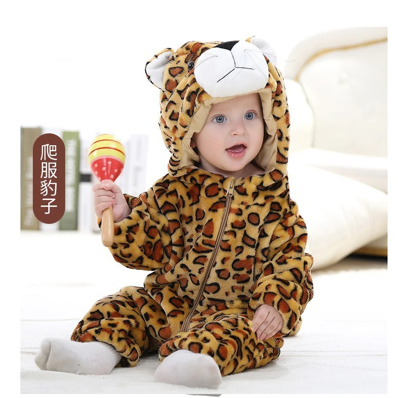 Новый детский костюм с маленьким гепардом милыми животными на Хэллоуин одежда