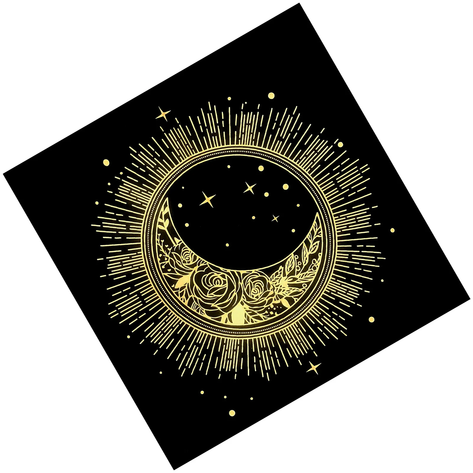 

Tarots Tablecloth Moon Sun Pentagrams Altar Velvet Cloth For Tarot Cards Tarots Cloth Divination Astrology Board Game 49x49cm