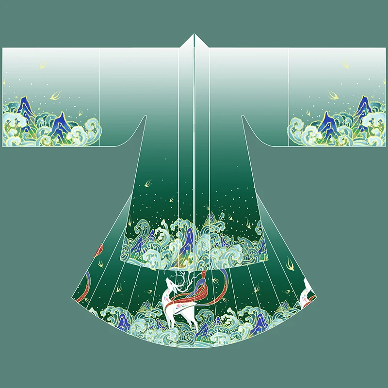 Ancient Kimono Green Hanfu Dress Summer Tang Embroidery Chinese Style Traditional Cosplay Skirt Suit Dresses Costume Clothes |