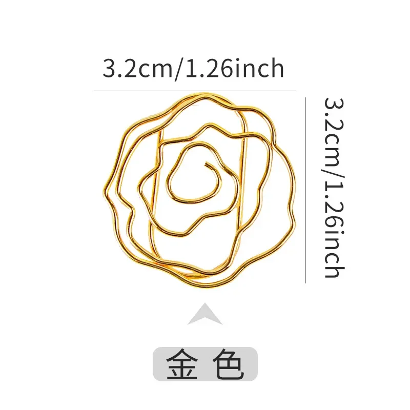 

Металлические зажимы для бумаги в форме розы