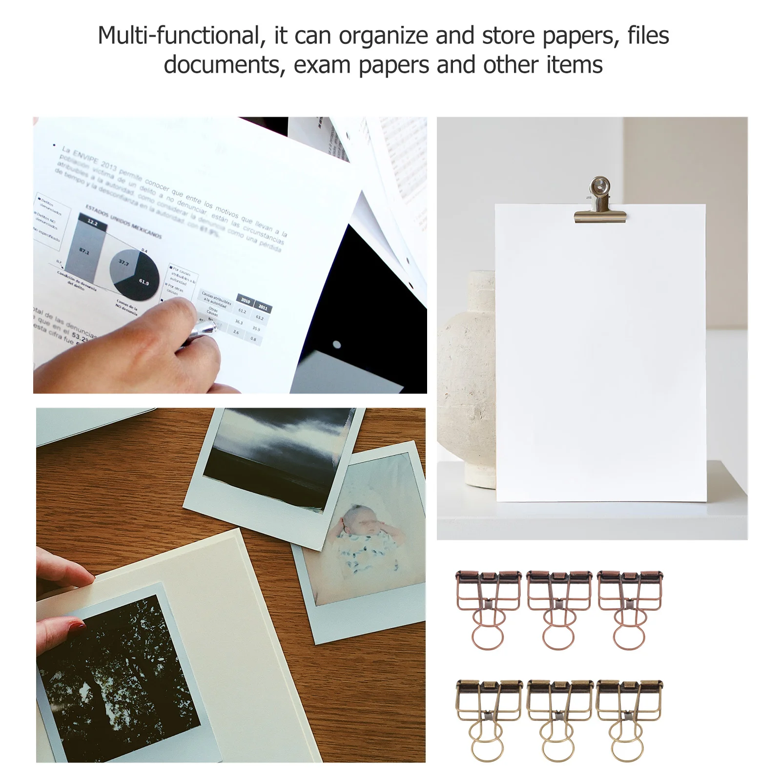 6 шт. папка Elliot для офисной коллекции металлические канцелярские зажимы