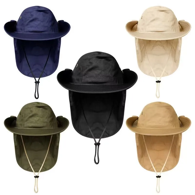 With Shawl Summer Face Neck Protection Breathable Outdoor Hiking Camping Fishing Hat Neck Flap Anti-uv Sun Cap