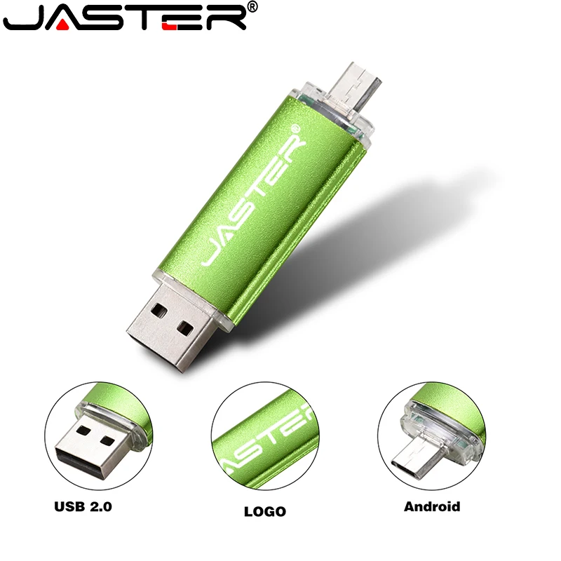 JASTER usb 2.0 64GB flash drive 128GB multifunction pen drive memory stick 8GB 16GB 32GB for mobile phone micro usb & computer