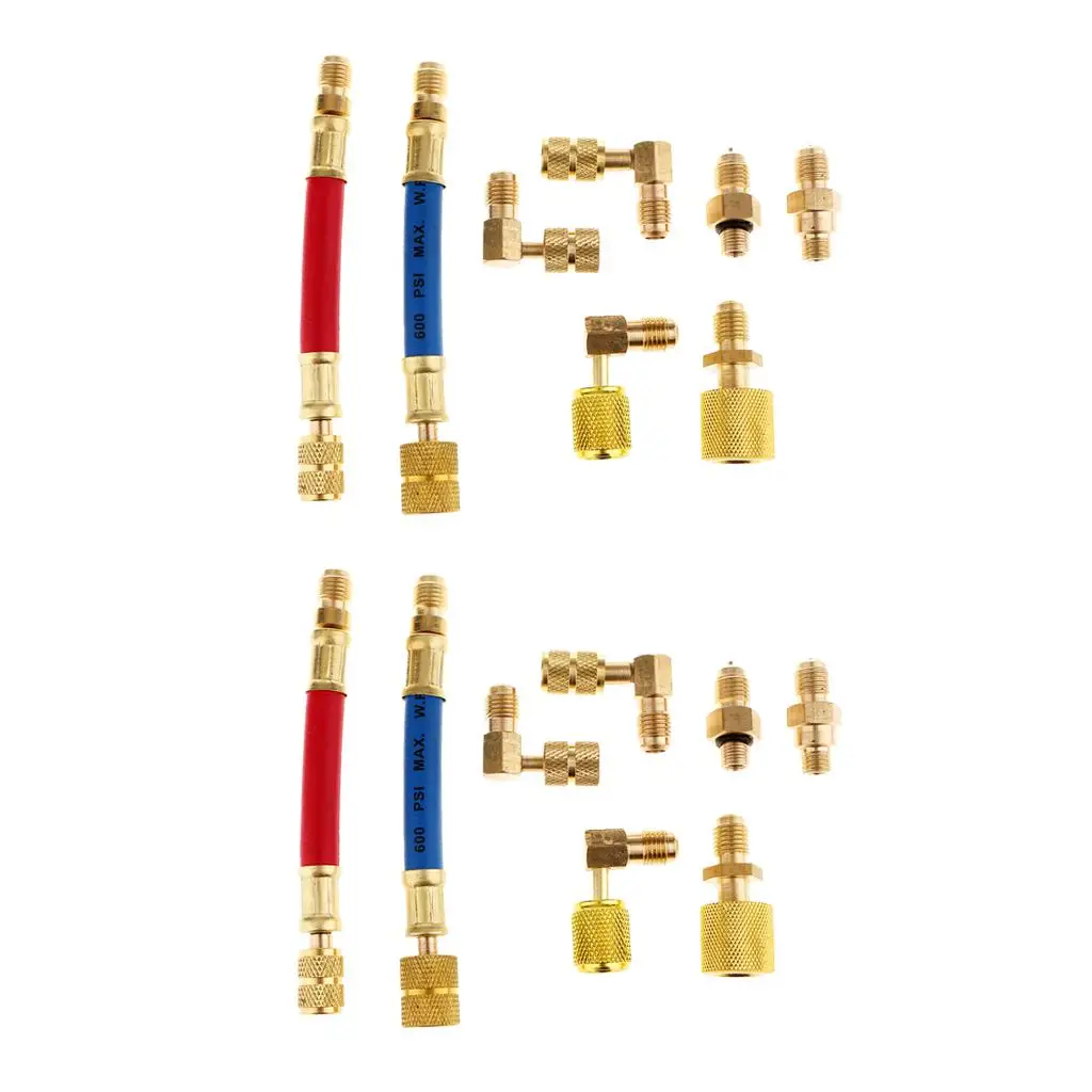 

16x Car A/C Air Conditioning R12 to R134a Hose Adapter Connector Set Kit