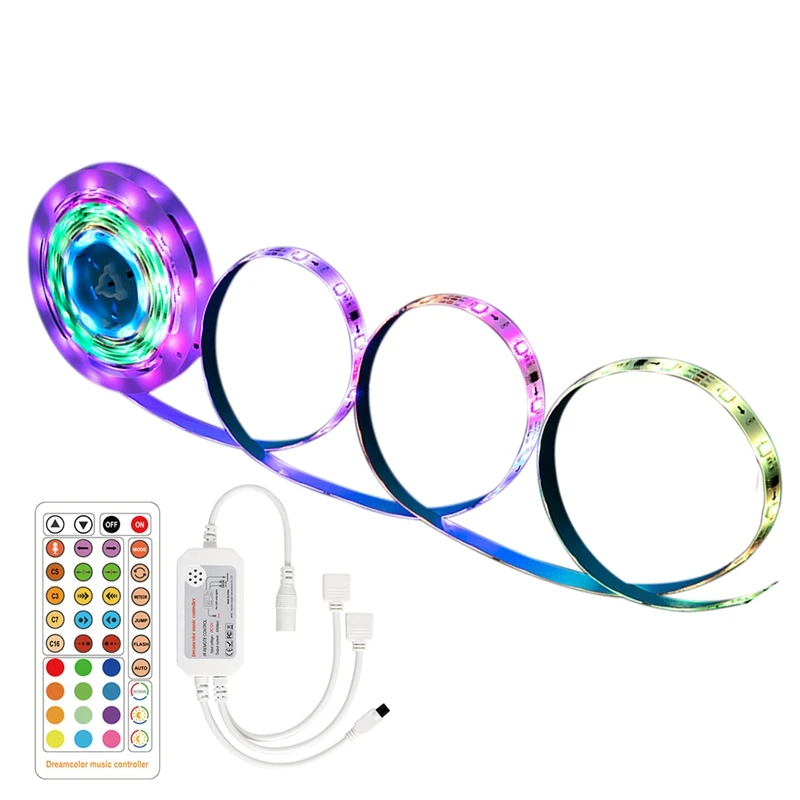 

LED Light Strip 5050 Set Built-In IC Atmosphere Music Marquee Tuya Controller Light Strip EU Plug