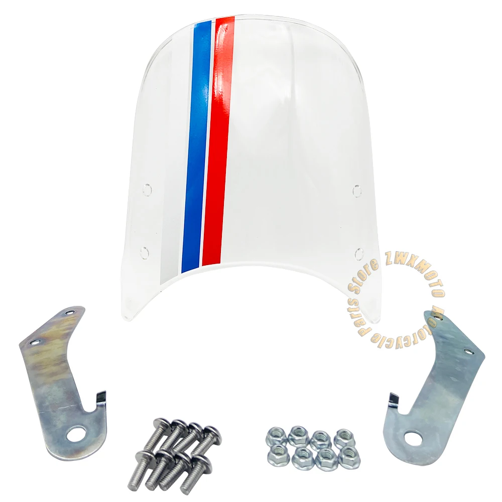 

motorcycle spray paint colorful windshield suitable for Triumph T100 T120 T900 Z900RS EN125 round headlight windshield