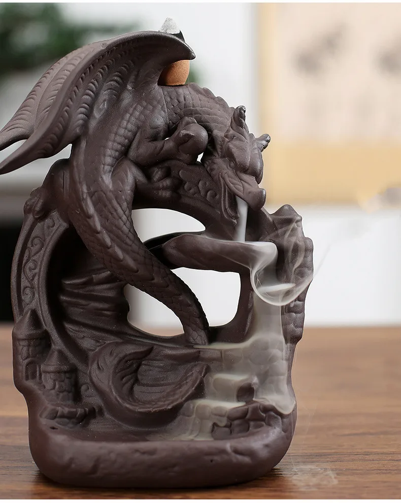 

Pterosaur Backflow Incense Burner Home Office Decor Crafts Ornament Incense Stick Holder home decore statue