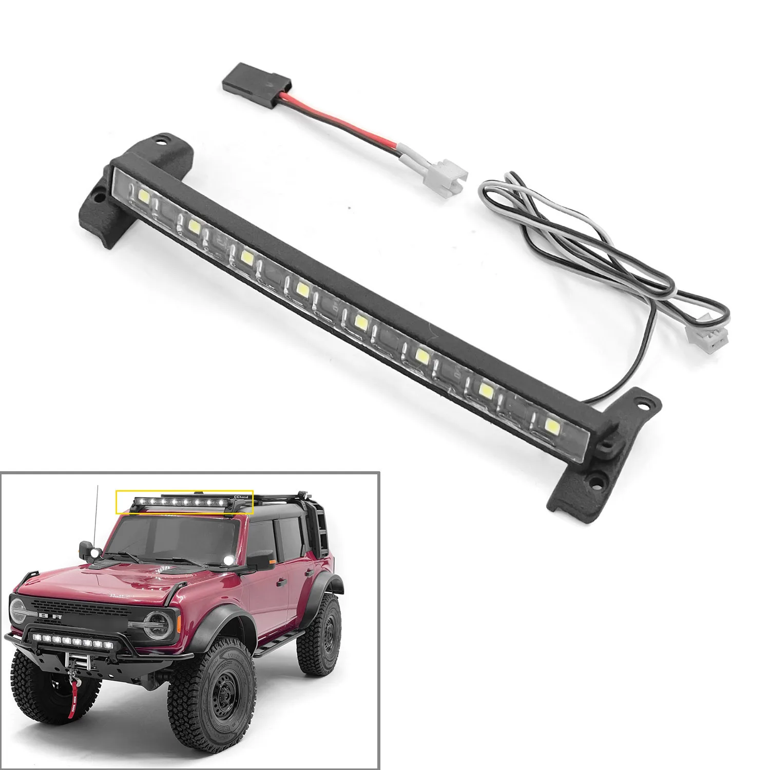 

CCHand Spare Part Roof Light Bar LED for 1:10 RC Off-road Vehicle TRAXXAS TRX4 Car Toucan Accessories TH21174-SMT8