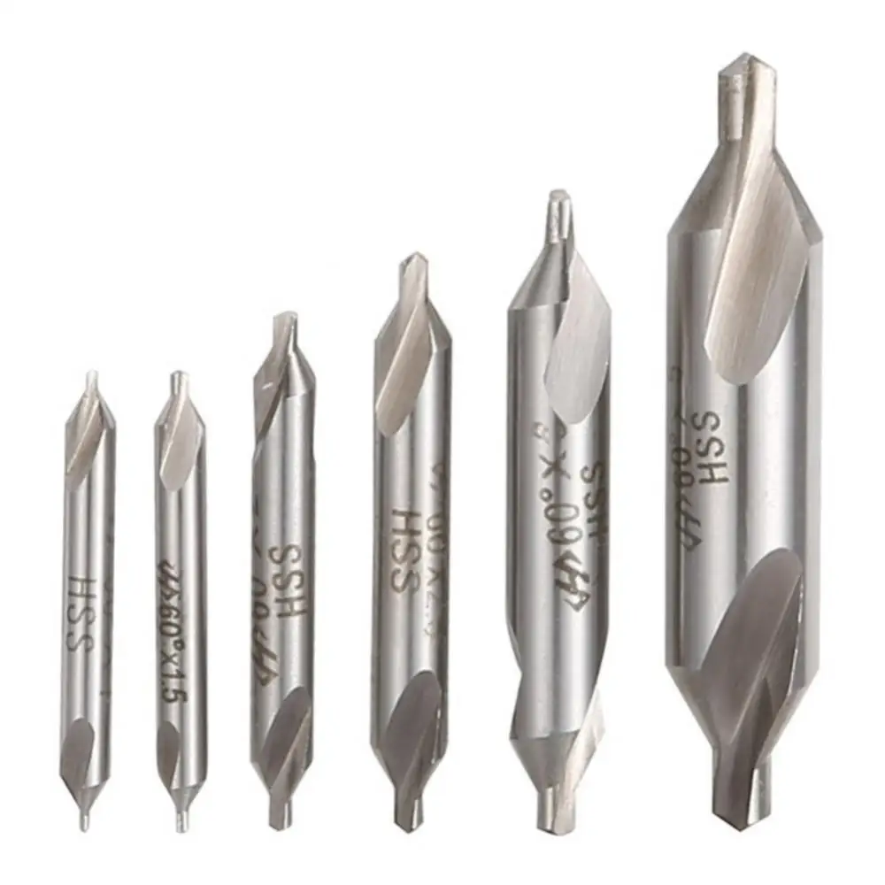

Double 5 / 3 / 2.5 / 2 / 1.5 / 1mm Combined HSS Combined Center Drill Countersink Bit Lathe Mill Tackle Tool Set Hand Tools