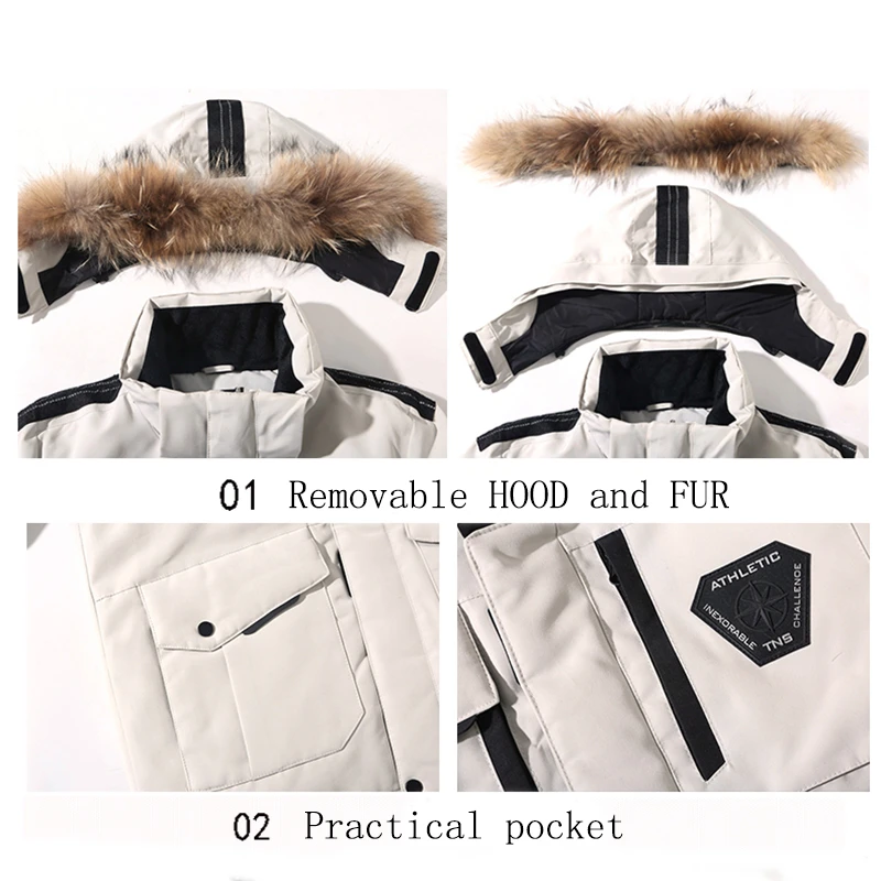 Down Jacket Mens Fashion Workwear New Style Young Puffer Jacket Short Thicken Outdoor 2022 Warm Winter White Duck Down Coats 4XL