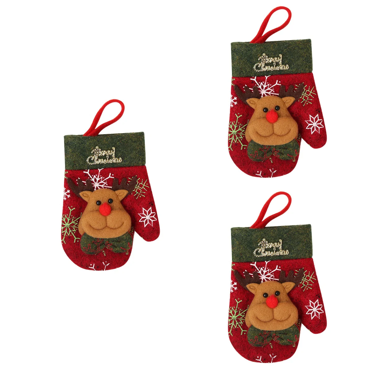 

3x Stockings Socks Christmas Forks Goodie Christmas Silverware Holder Xmas Spoon Forks Holder Christmas Fork Bags