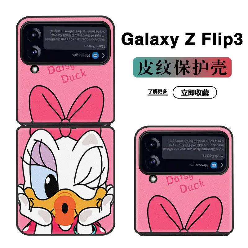

Bandai Disney Phone Case for Samsung Zflip3 Galaxy F7110 F7070 F7000 Cartoon Back Cover Kawaii Soft Fundas Folding Shell Coque