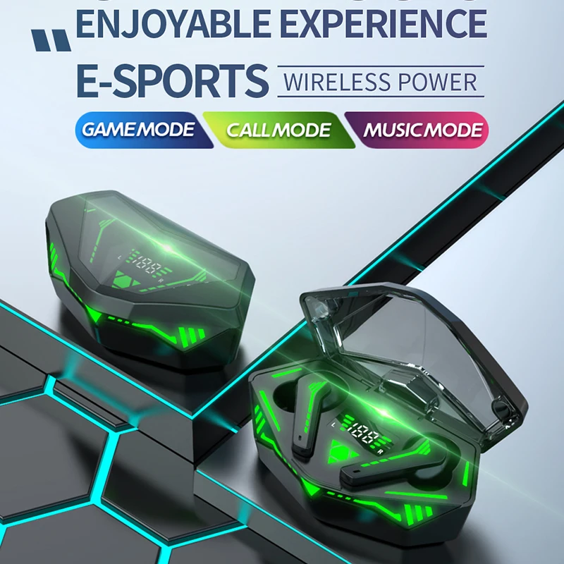 

Спортивные Bluetooth Беспроводные наушники с низкой задержкой Игровые наушники с шумоподавлением наушники-вкладыши Водонепроницаемая стереогарнитура с микрофоном