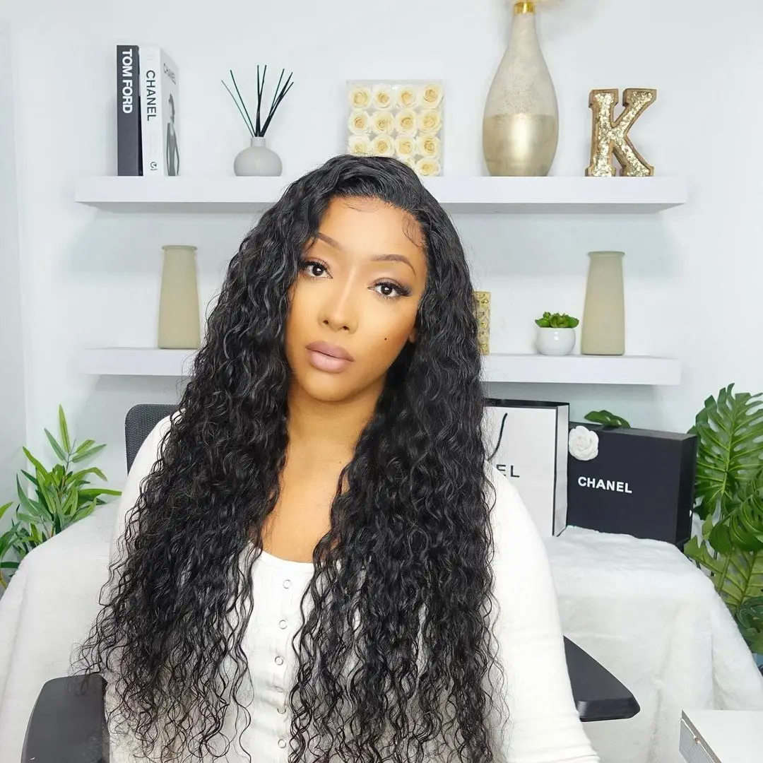 Yarra волнистые 13x4 прозрачные кружевные передние парики бразильские