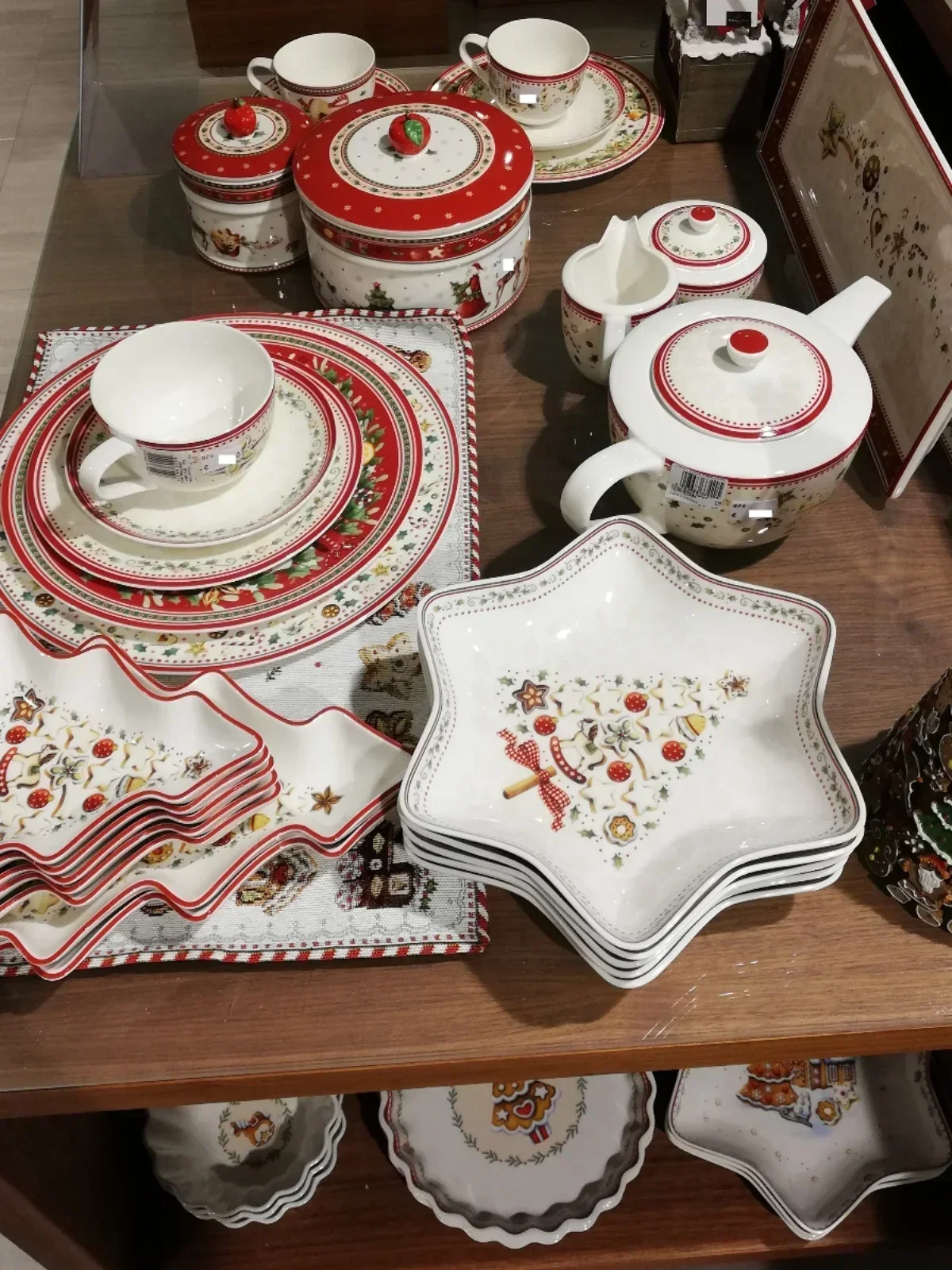 Фото Weihnachtsdek- Teller, десерт tablett, Salats chale, Milch topf, K nchen, кючэнь geschirr, Essgeschirr №1