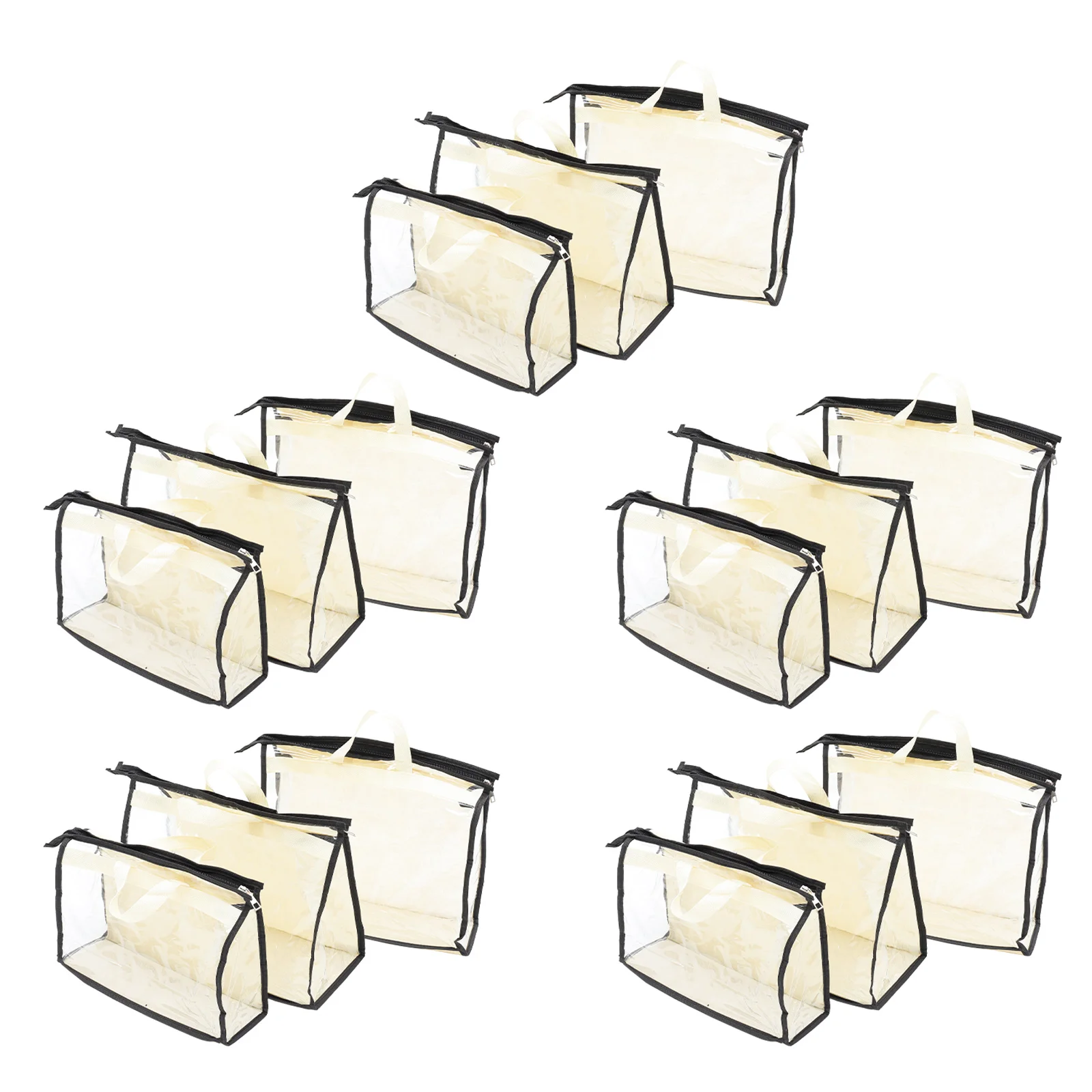 

15pcs PVC Transparent Handbag Organizers Closet Handbag Organizers Purse Storage Bags