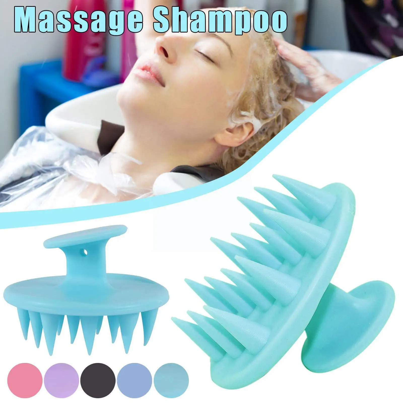 

Massage Comb Silicone Shampoo Scalp Hair Massager Comb Root Brush Itching Shower Hair Care Anti-Dandruff Body Cleaning Q1O1