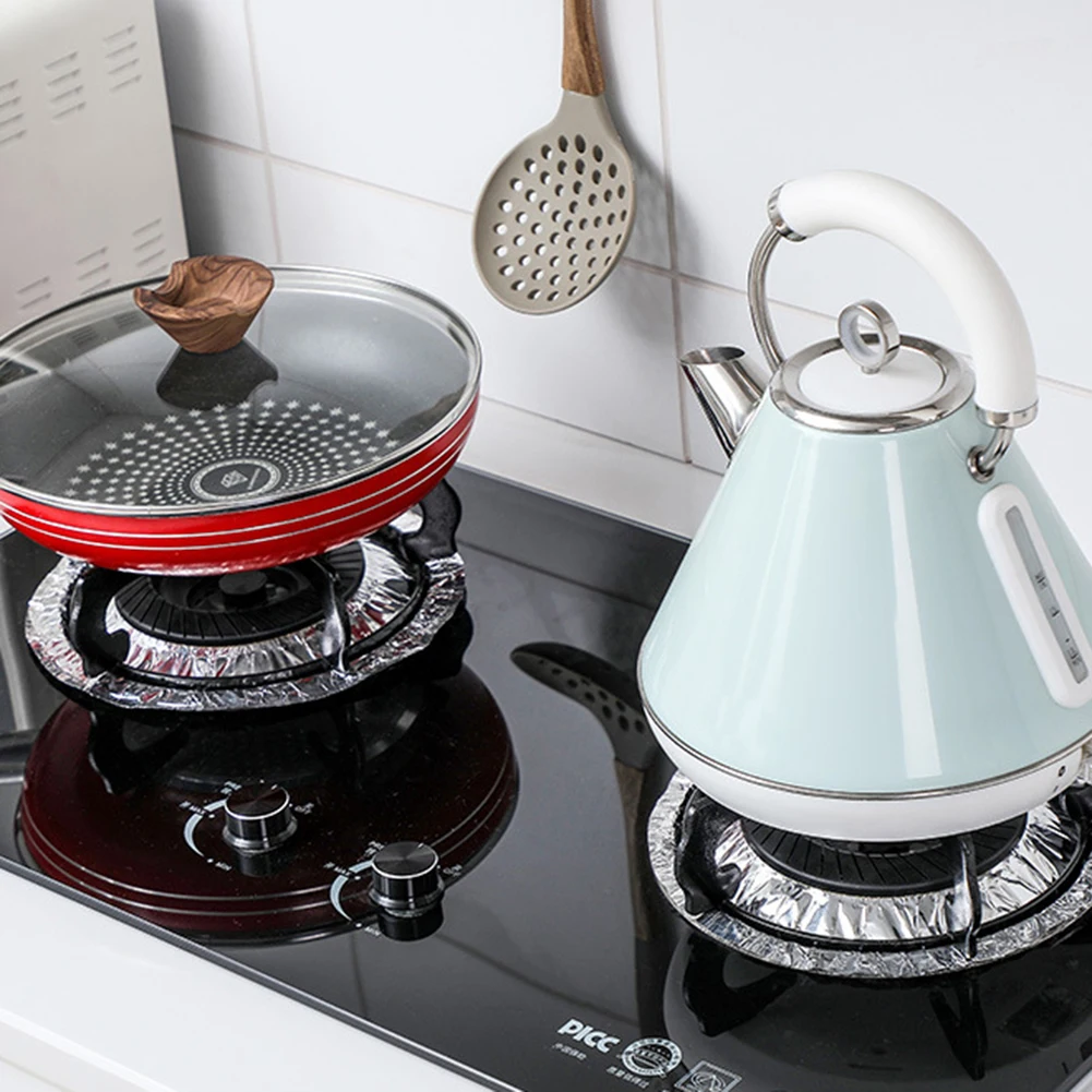 10 шт./компл. утолщенная алюминиевая фольга квадратная круглая крышка горелки