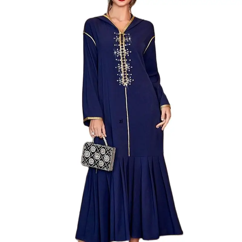 Ramadan Eid Pleated Abaya Satin Dubai Evening Dresses for Women Saudi Turkey Islam Pakistan Muslim Long  Kaftan Robe Femme