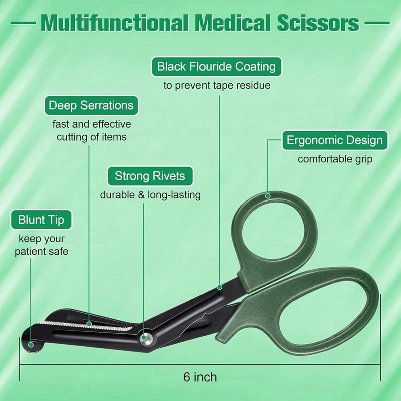 Nurse Tool Set Rechargeable Pen Light With Two Led Sources And Pupillometer 6 Inch Scissors Highlighter Durable