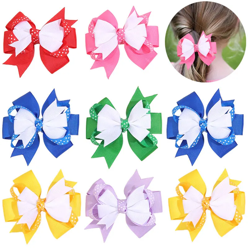 

Fashion Ribbon Hair Bows With Clips Handmade Bow Knot Boutique Hair Accessories For Girls Cute Kids Hairpins Barrettes