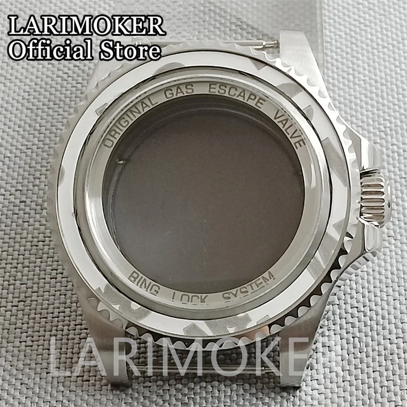 Часы LARIMOKER 43 мм имитация под сапфировое стекло подходит для NH34 NH35 NH39 ETA2824 PT5000 ST2130