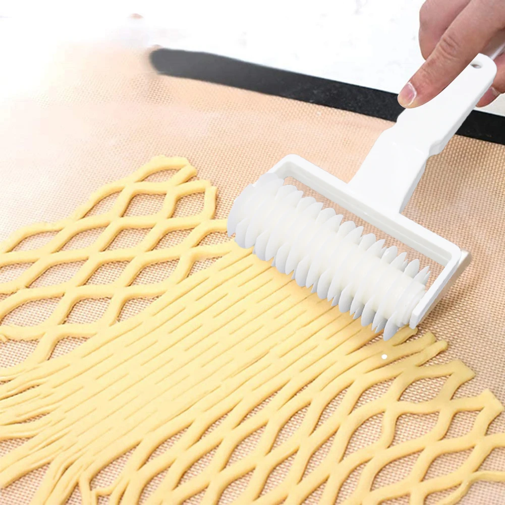 

For Dough Lattice Roller Cookie Pizza Pie Pastry Tool Sturdy Lightweight Cutter Practical Home Kitchen Multifunctional Plastic