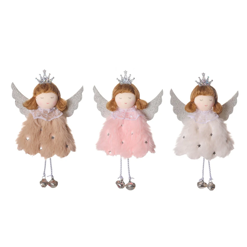 

Tree Christmas Ornament Plush Hanging Angelxmas Ornaments Pendant Holiday Cute Girlfigurines