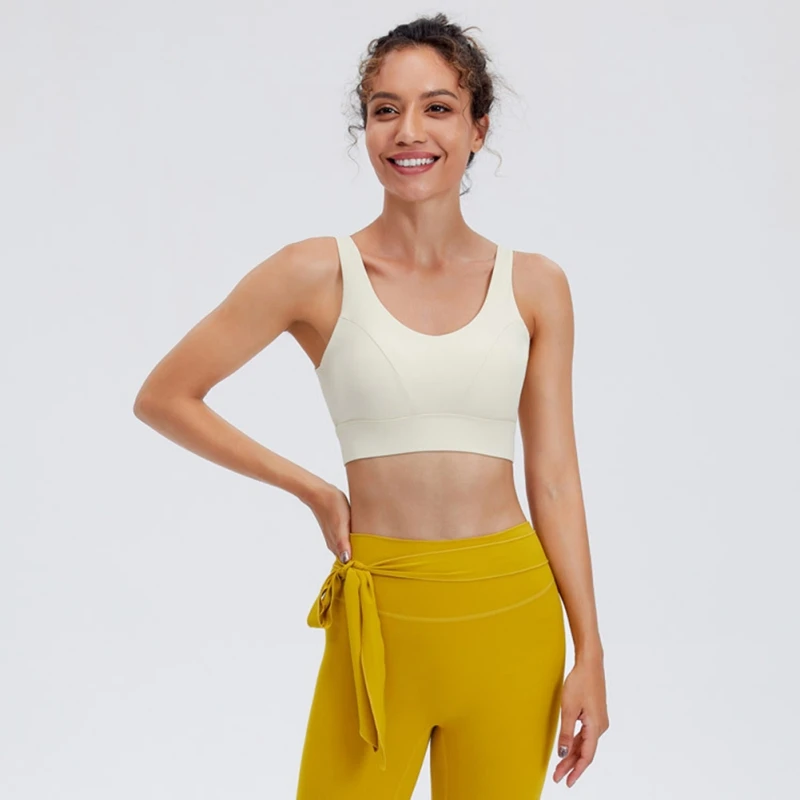 

Женский бюстгальтер, Противоударный Спортивный бюстгальтер с красивой спинкой, летнее тонкое нижнее белье с встроенной чашкой для бега