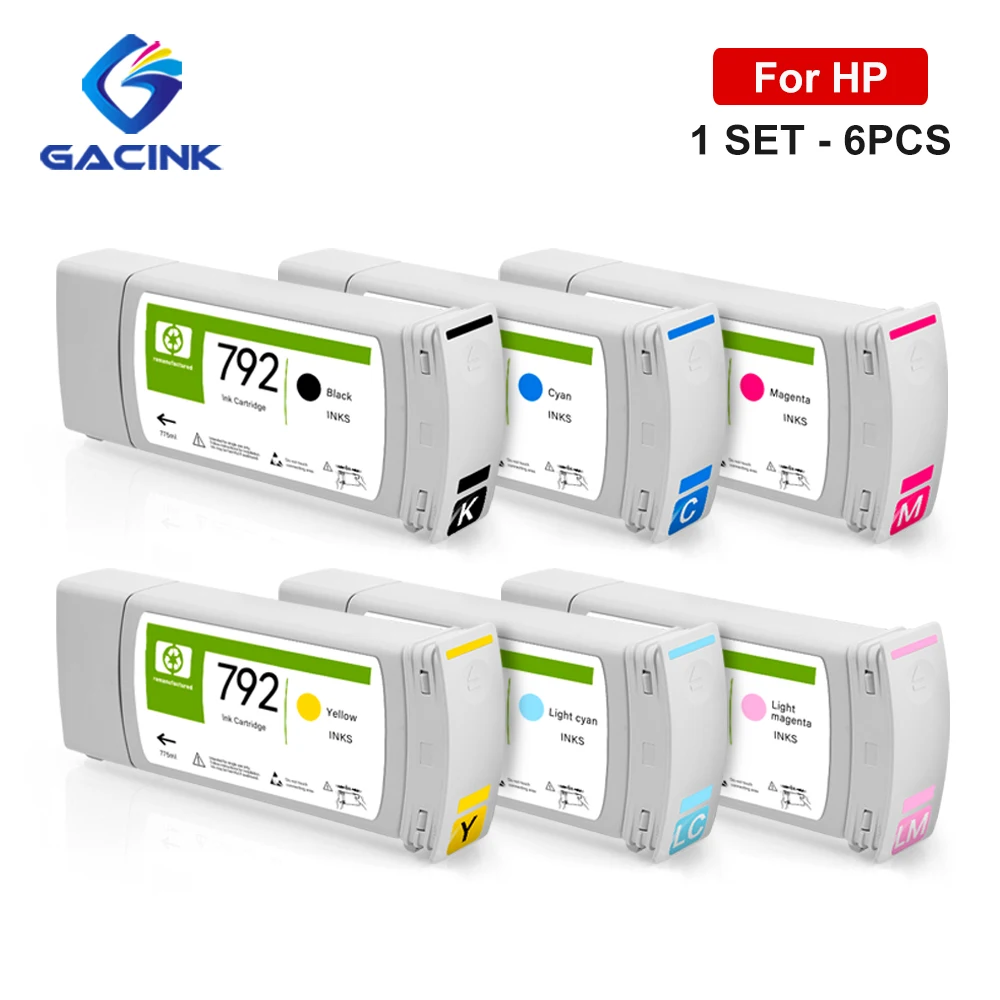 

For HP 792 Compatible Ink Cartridge With Latex Ink For HP L26100 L26500 L28500 Latex 210 260 280 Printer 775ML 6Colors/Set