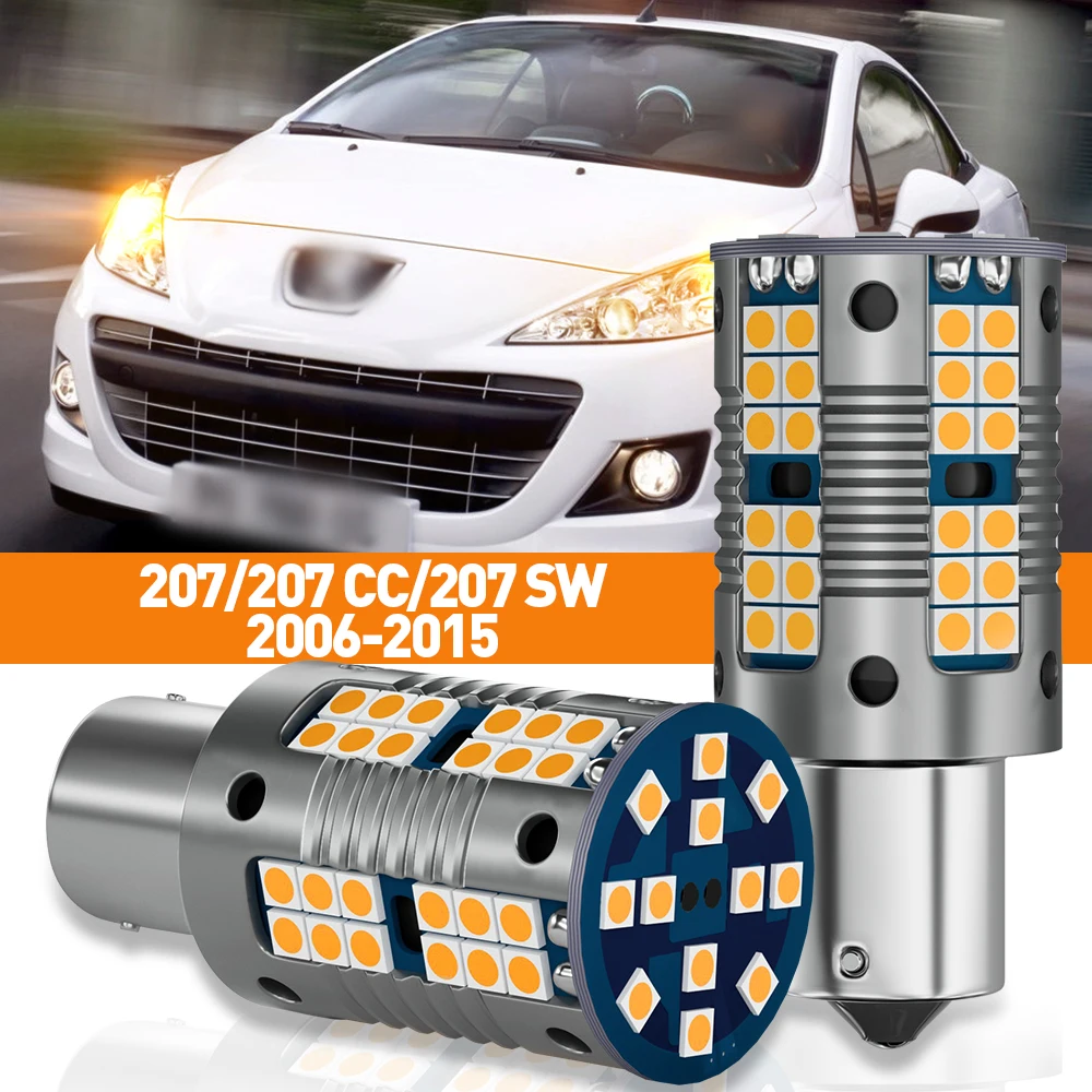 2pcs LED Turn Signal Light For Peugeot 207 CC SW 2006-2015 2007 2008 2009 2010 2011 2012 2013 2014 Accessories Canbus Lamp
