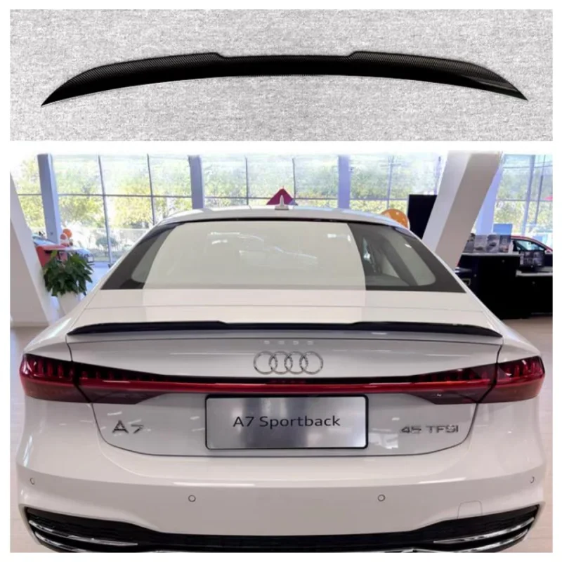 Спойлер для Audi A7 M4 Voi frou ABS 2019-2022 serat karbonungkin Belg Sayap Bagasi