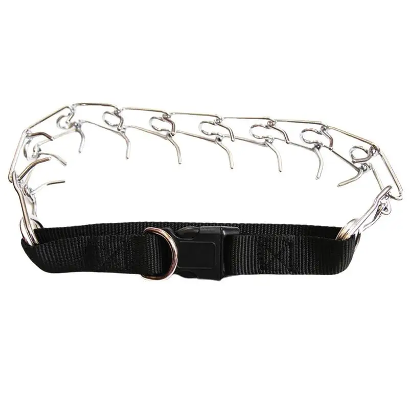

Дрессировочный ошейник для больших щенков, регулируемый чокер из нержавеющей стали с быстроразъемной пряжкой для собак