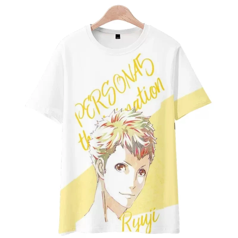 Футболка Моргана из аниме Persona 5 костюм для косплея с коротким рукавом