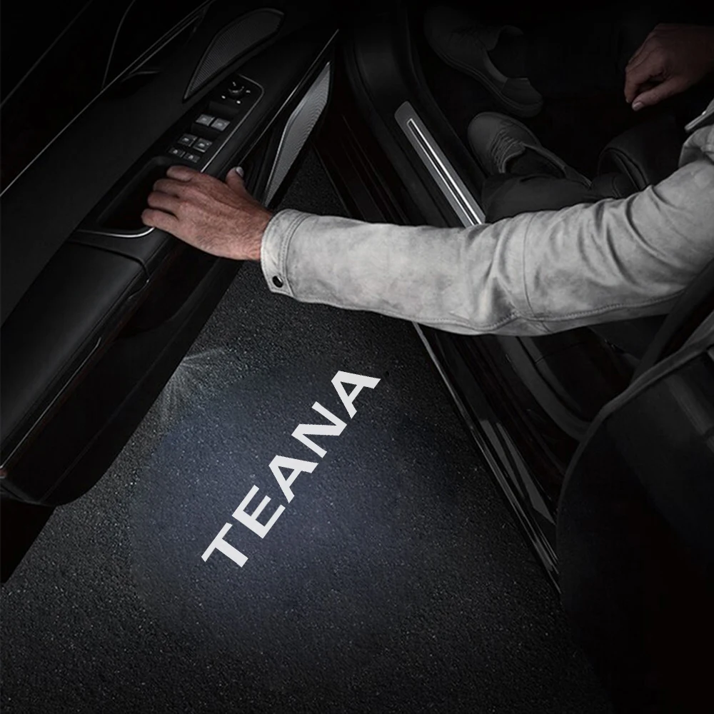 

2 шт. Светодиодные автомобильные дверные приветственные огни для Nissan Teana J31 2003 2004 2005 2006 2007 2008 Nismo Аксессуары для проектора