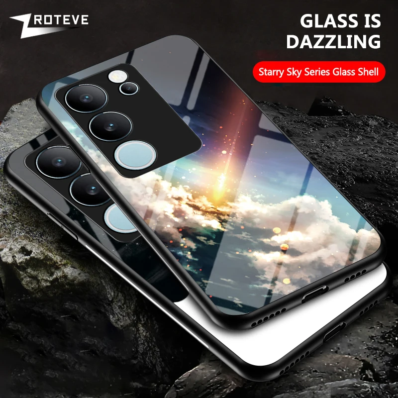 

For Vivo V29 Case ZROTEVE Starry Tempered Glass Cover For Vivo V29 Lite V29Lite V29E VivoV29 5G Global Shockproof Phone Cases