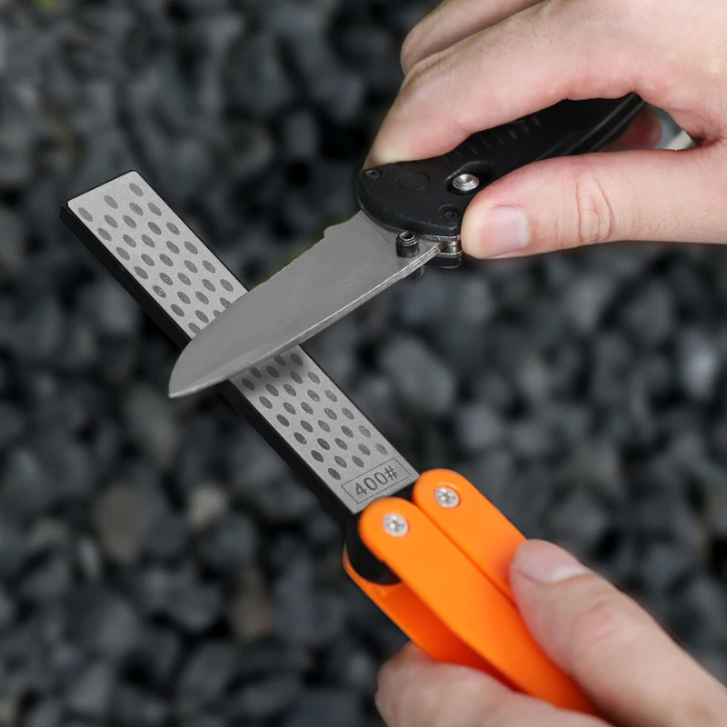 

New Double Sided Folded Pocket Sharpener Diamond Knife Sharpening Stone Kitchen Tool 400 600# Grit
