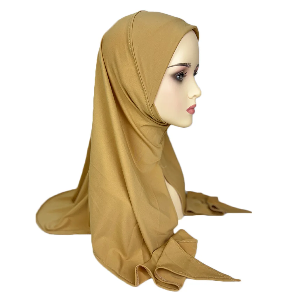 Цельный Амира мусульманский женский мгновенный шарф хиджаб исламский головной