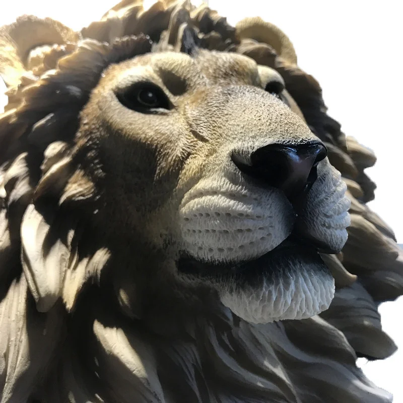 

Имитация головы животного из смолы настенное крепление Скандинавская голова льва настенное украшение подвеска