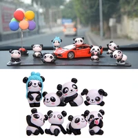 8pcslot creative panda car decoration diy cartoon dashboard toy auto car interior supplies car accessories cute decoration