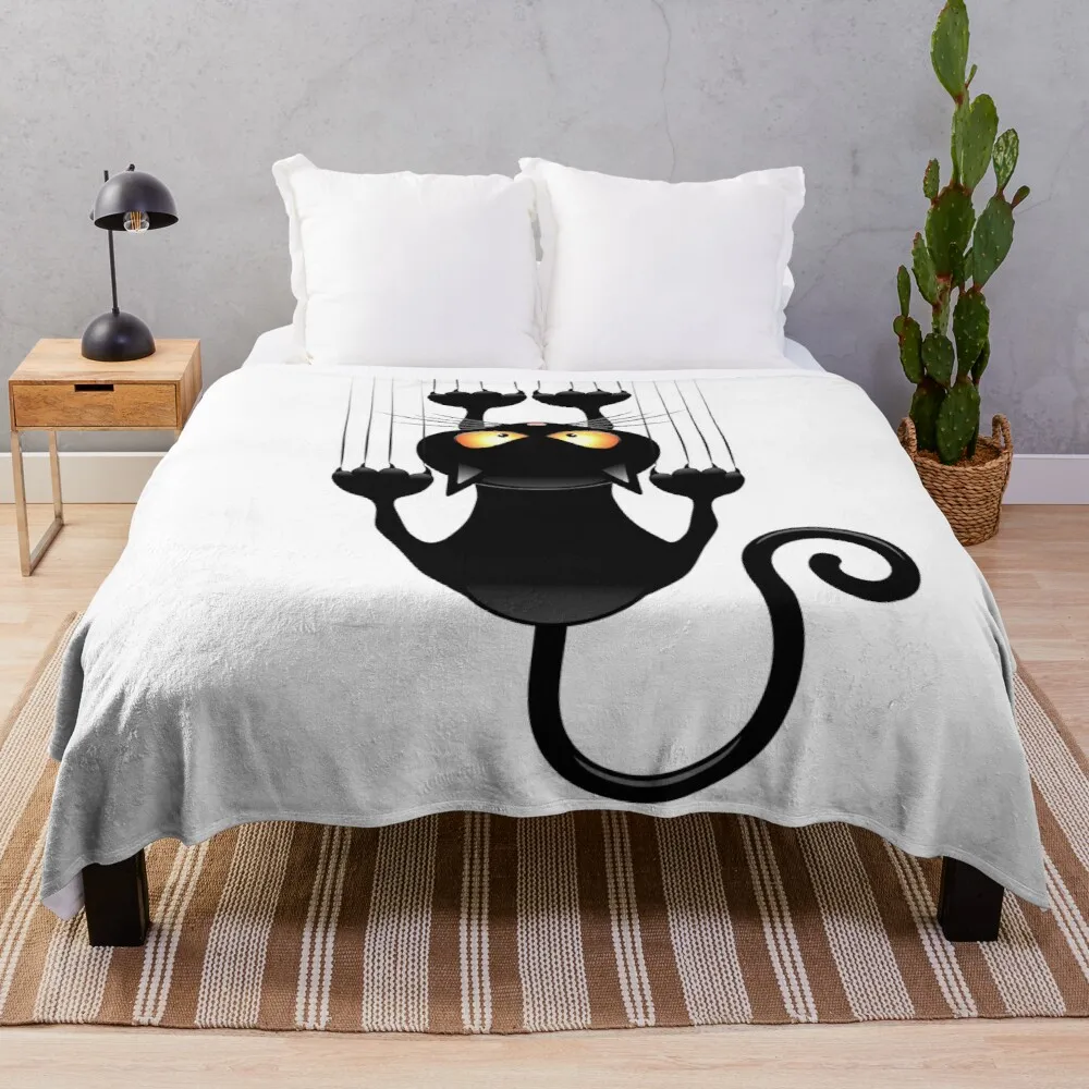 

Ultra-Soft Micro Fleece Weed Blanket Blanket Luxury Fun Cat Cartoon Scratching Wall Throw Blanket